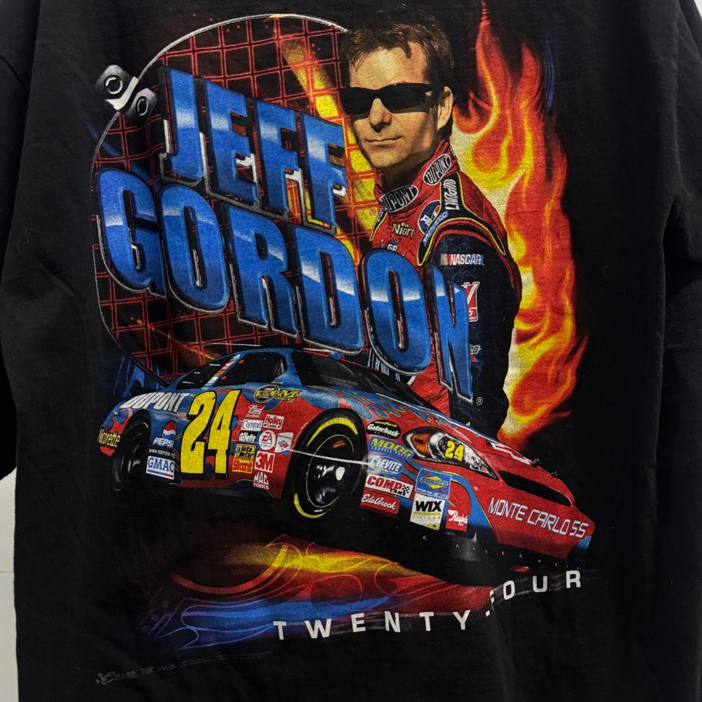 Vintage 2007 Jeff Gordon NASCAR Chase Authentics T-Shirt Mens Medium Black 24